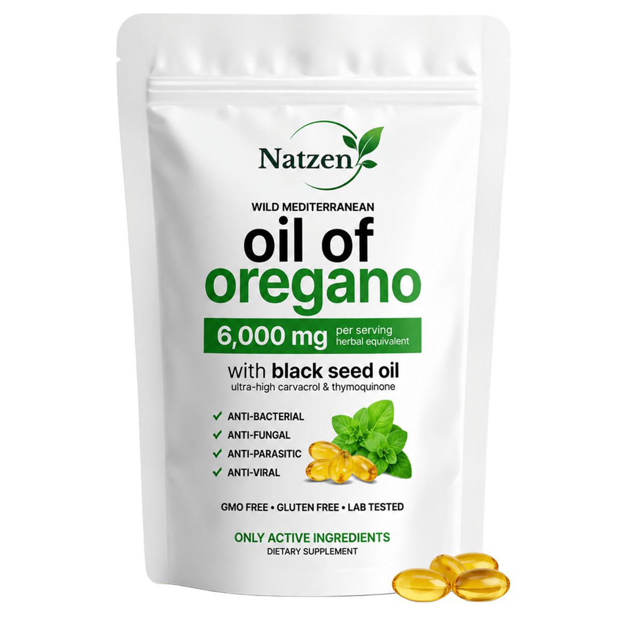 Natzen Aceite de Orégano. Un intestino más saludable comienza aquí.