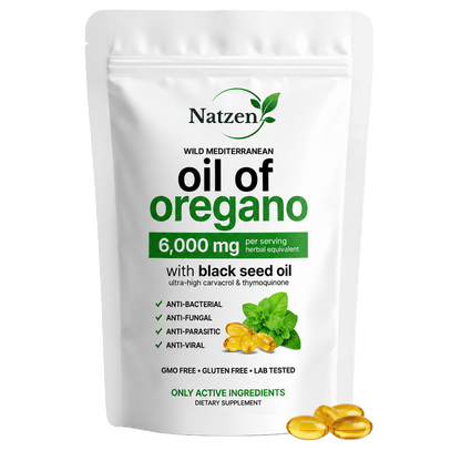 Natzen Aceite de Orégano. Un intestino más saludable comienza aquí.
