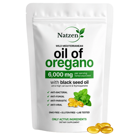 Natzen Aceite de Orégano. Un intestino más saludable comienza aquí.