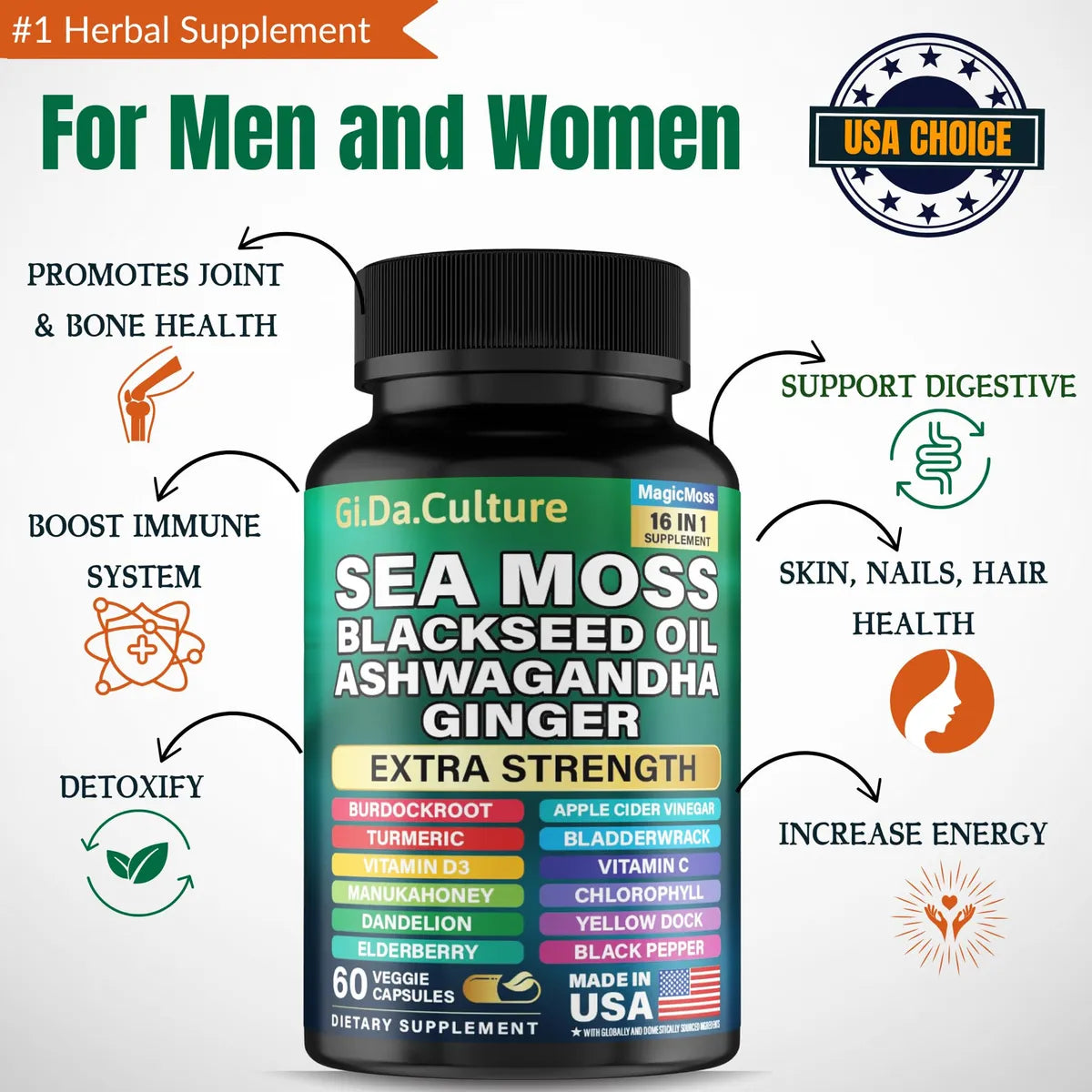 Natzen Sea Moss Capsules 60 Veggie