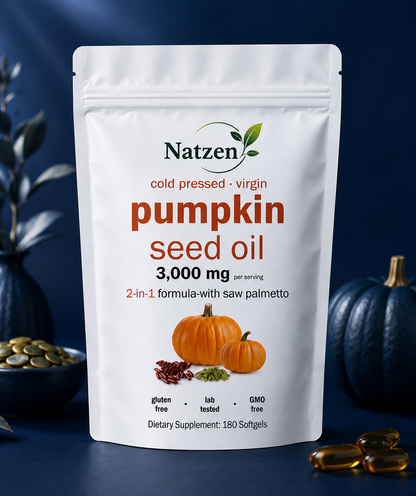 Natzen Pumpkin Seed Oil Softgels, Trata la raíz del problema.