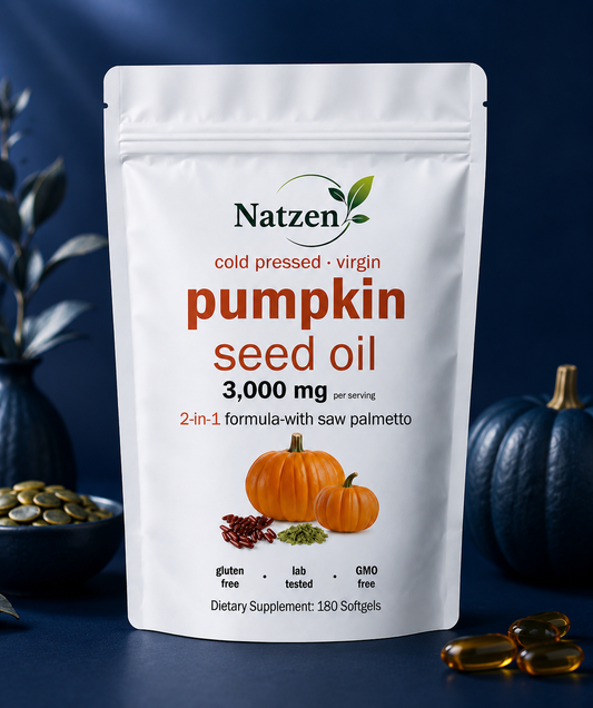 Natzen Pumpkin Seed Oil Softgels, Trata la raíz del problema.